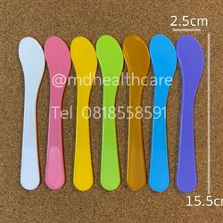ไม้พายพลาสติก ไม้พายปาดครีม ขนาด15.5*2.5cm. (1ชิ้น) งานหนาขอบไม่คม-เลือกสีได้