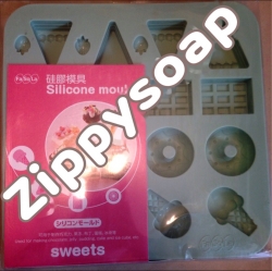 แม่พิมพ์ซิลิโคน เค้ก ช็อกโกแลต โดนัท ไอศรีม 16 ช่อง