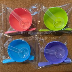 1ชุด ถ้วยผสมมาร์คพลาสติกPEยืดหยุ่น ขนาดกลาง 10*6cm. ขนาดM(250ml.)