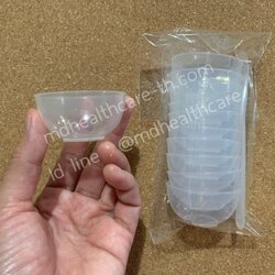 (10ใบ)ถ้วยพลาสติกจิ๋ว ขนาด 5*2.5cm. พลาสติกPPหนาเกรดA แถมไม้พาย 1อัน