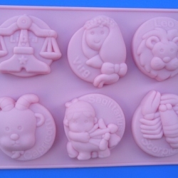 แม่พิมพ์ซิลิโคน รูปราศีปีเกิด 6 ช่อง