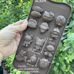 SL524 พิมพ์วุ้น พิมพ์ซิลิโคน พิมพ์ชอกโกแลต ลายการ์ตูน