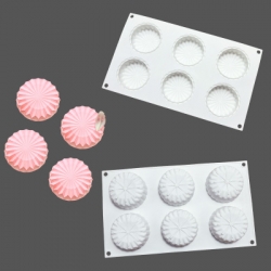 แม่พิมพ์ซิลิโคน วงกลมมีลาย 7*3 cm 80g