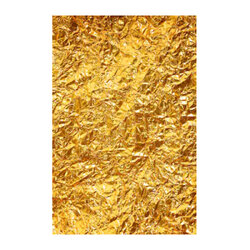 ทองคำแผ่นบริสุทธิ์ 24K Gold Leaf 99.99% (เยอรมัน) 1 แพค 12 แผ่น