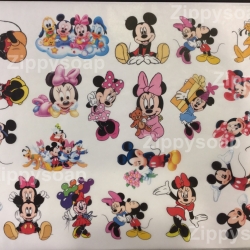 กระดาษเดคูพาจลาย mickeyMinniey1แผ่น