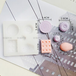 แม่พิมพ์ซิลิโคน ขนม ตกแต่ง 5ช่อง 006569