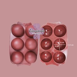 แม่พิมพ์ซิลิโคนครึ่งวงกลม 6ช่อง 130 g 007728