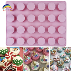 แม่พิมพ์ซิลิโคนวงกลม 24 ช่อง 4*2cm ขนาด 25g 005063