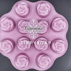 แม่พิมพ์ซิลิโคน รูปดอกกุหลาบ 12 ช่อง 50g 5.3*4 cm 70g