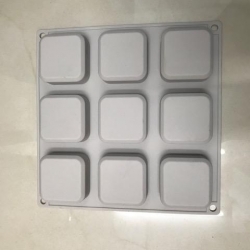 แม่พิมพ์รูปสี่เหลี่ยมขอบมน 9 ช่อง 60-70g 5.5*5.5*2.5 cm
