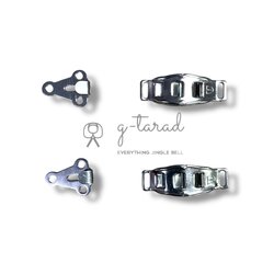 อะไหล่สำรอง - ตะขอกระโปรงนักเรียน สีเงิน 3 ช่อง จำนวน 2 คู่