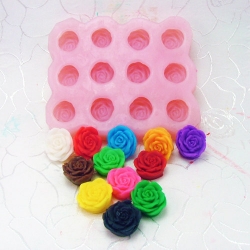 แม่พิมพ์ รูปดอกกุหลาบ 12 ช่อง 5g *