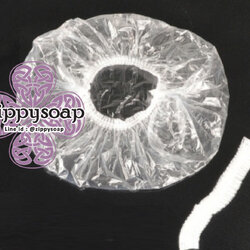 หมวกคลุมผมพลาสติกใส 1 แพค 100 ชิ้น 006615