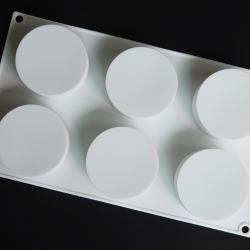 แม่พิมพ์ซิลิโคนวงกลม 100g 6ช่อง 7*2.5 cm