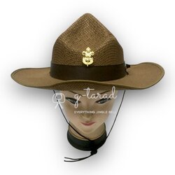 หมวกปีก ครู ลูกเสือสามัญ ผู้บังคับบัญชา แบบสาน