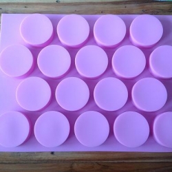 แม่พิมพ์สบู่ซิลิโคน รูปวงกลม 18 ช่อง 88-90g