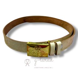 *โล๊ะ ตำหนิ* เข็มขัดเนตรนารี เหล่าสมุทร หนังแท้สีขาว