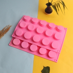 แม่พิมพ์ซิลิโคน รูปวงกลม 15 ช่อง 25g 4*2 cm