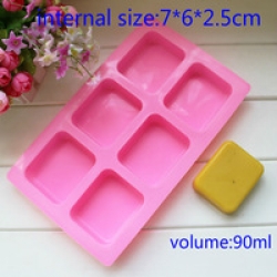 แม่พิมพ์ รูปสี่เหลี่ยมผืนผ้า ขอบมน 6 ช่อง 100g...