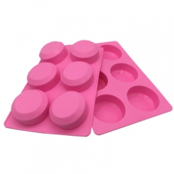 แม่พิมพ์ซิลิโคน วงกลมตัดขอบ 110g 6ช่อง 7*3 cm