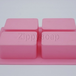 แม่พิมพ์ซิลิโคนสี่เหลี่ยมขอบมน 4ช่อง น้ำหนักต่อช่อง 150g