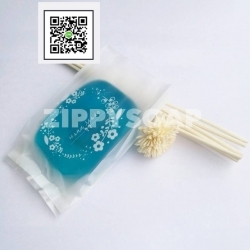 ซองขุ่นขยายข้างพื้นหลังสีขาว ดอกไม้ 9x15+2cm