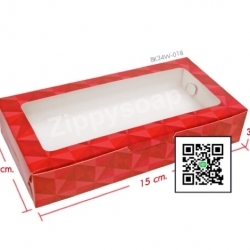 กล่องสีแดง โชว์สินค้า 60ชิ้น 15 x 7.5 x 3 ซม 004919