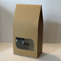 ถุงกระดาษคราฟโชว์หน้ารูปสี่เหลี่ยม ขนาด 5*8*9.5 cm. 50 ชิ้น