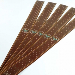 สายคาดกล่องลายจุดสีน้ำตาล 2.2x31.3 cm. 50 ชิ้น