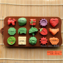 แม่พิมพ์ซิลิโคน สัตว์ สิ่งของ ขนาด 10g 15ช่อง