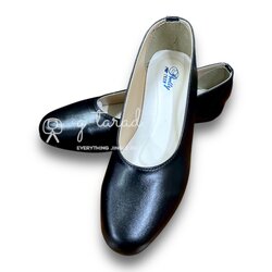 Pretty Popteen PT2418-PT24188 - คัทชู ดำ ส้นเตี้ย ส้นสูง 5-6 mm (No.35-44)