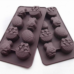 แม่พิมพ์ซิลิโคน รูปกระต่าย ไข่ ตระกร้า 8 ช่อง