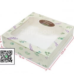 กล่องลายใบไม้ โชว์สินค้า 15 x 15.5 x 4 cm 60 ชิ้น 004954