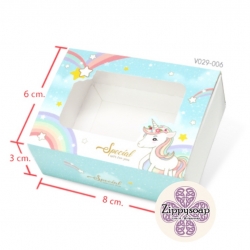 กล่องใส่สบู่เล็กยูนิคอน 6 x 8 x 3 ซม 60ชิ้น 005860