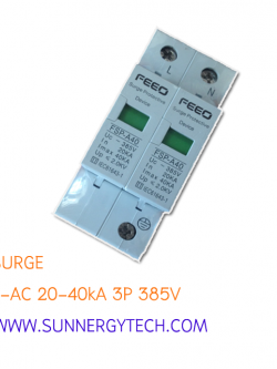 Surge แบบ SPD AC ขนาด 20-40kA 385V 2P (FEO)