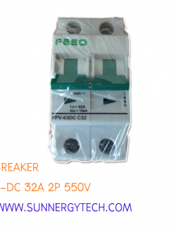 Breaker แบบ MCB DC ขนาด 32A 550V 2P (FEO)