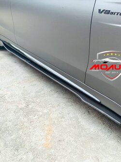 ลิ้นข้างเพียวคาร์บอน M STYLE สำหรับ W205 4 ประตู