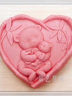 แม่พิมพ์ รูปหัวใจหมีแพนด้า 120g