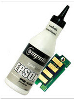 ชุดผงหมึกพร้อมชิป (Refill Toner) For EPSON C13S050612 (Magenta)