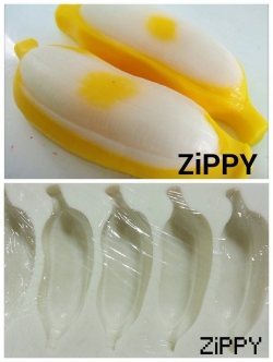 แม่พิมพฺ์ซิลิโคน กล้วยปอกเปลือก 5 ช่อง 100g สั่งผลิตขั้นต่ำ 2 ชิ้น IJPU