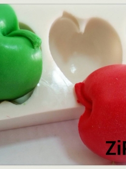 แม่พิมพ์ซิลิโคน แอ๊ปเปิ้ล apple 5 ช่อง 100g สั่งผลิตขั้นต่ำ 2 ชิ้น IJPU