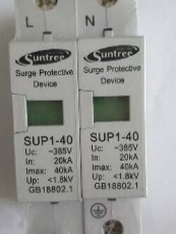 Surge แบบ SPD AC ขนาด 20-40kA 385V 2P (SNT)