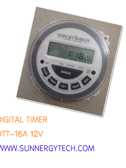 Digital Timer(นาฬิกาตั้งเวลา) แบบ DTT ขนาด 16A 12V