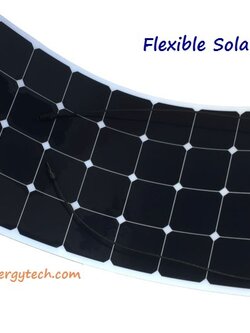 แผงโซล่าเซลล์ ชนิด Mono-Crystalline ขนาด 180W แบบโค้งงอได้ Flexible Solar Panel
