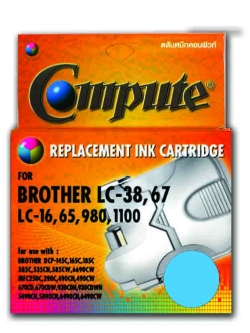 ตลับน้ำหมึกอิงค์เจ็ท คอมพิวท์ For BROTHER LC-38 / LC-67 (Cyan)