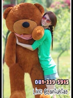 ตุ๊กตาหมีน้ำตาลเข้มหลับตา1.4 เมตร