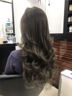 ทำสีผม โทน DARK ASH BROWN สีน้ำตาลประกายหม่นเทาเข้ม