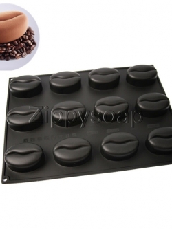แม่พิมพ์ซิลิโคนเมล็ดกาแฟ 100g 12ช่อง