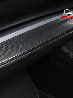 คอนโซลหน้าคาร์บอนแท้ Tesla Model 3