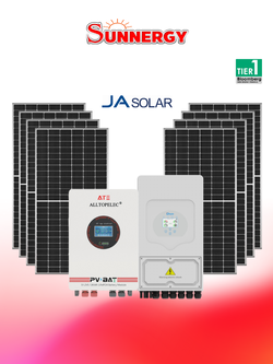 ชุดโซลาร์เซลล์ระบบไฮบริด DEYE ขนาด 5KW 1PH พร้อมแบตเตอรี่ ATE 51.2V 100Ah